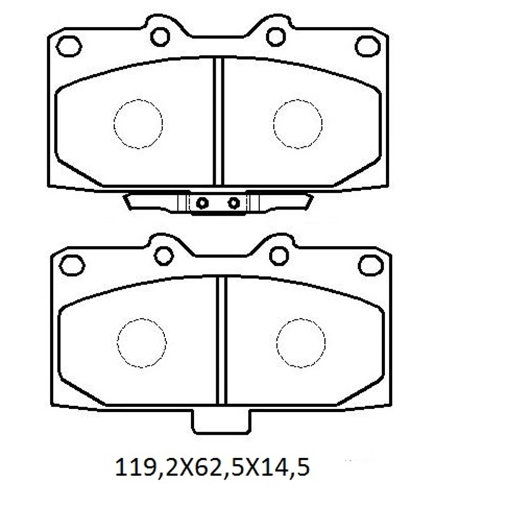 SUBARU IMPREZA- 06/07; ÖN FREN BALATASI 2,0 WRX (DİSK) (119,2X62,5X14,5) (DAIWA)