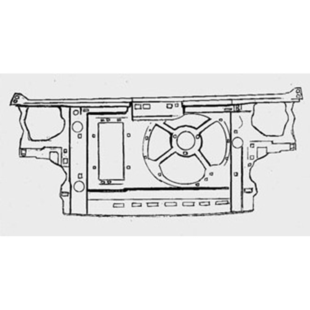 VOLKSWAGEN GOLF- 3- 92/98; ÖN PANEL KOMPLE PLASTİK 1.8/2.0/1.9D/TD (TEK FANLI)(63CM) (TW)