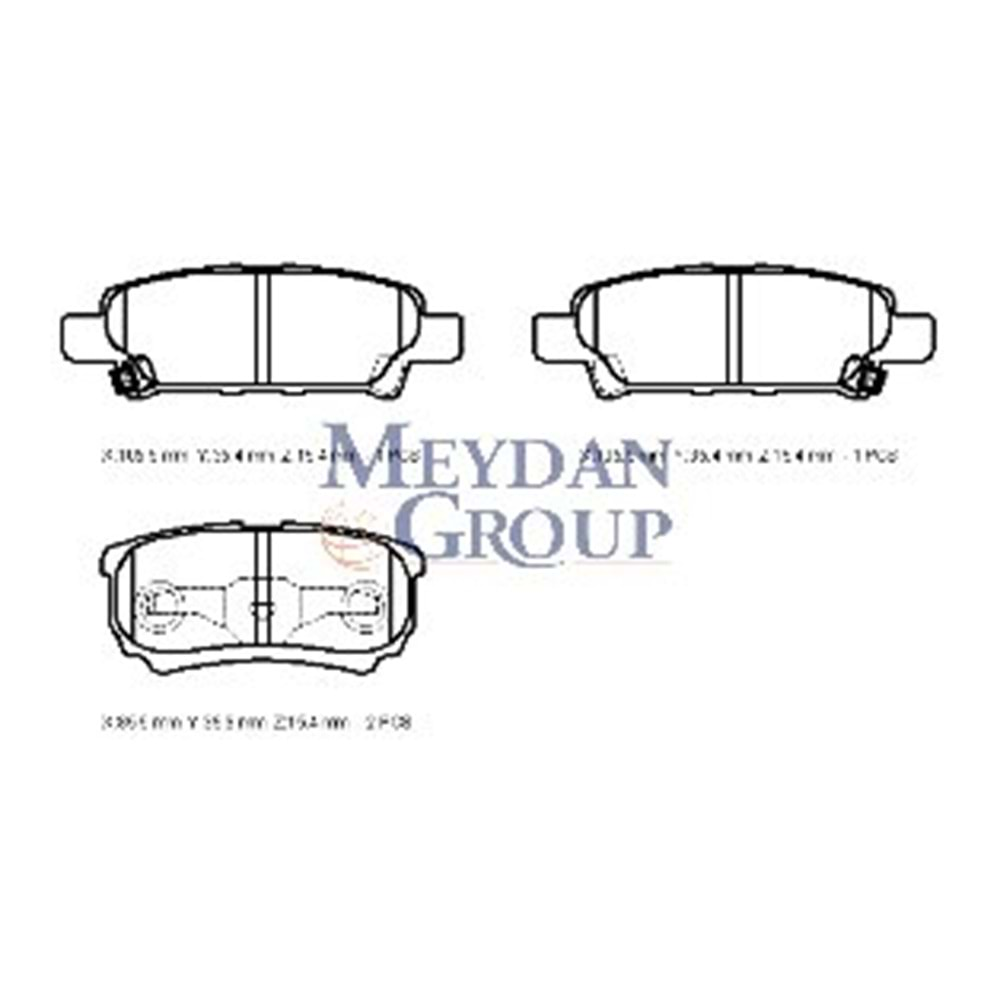 MITSUBISHI LANCER- 08/16; ARKA FREN BALATASI 1,6/1,8/2,0(DİSK)(105,9X32,5X15,4/85,5X35,5X15,4)DAIWA)