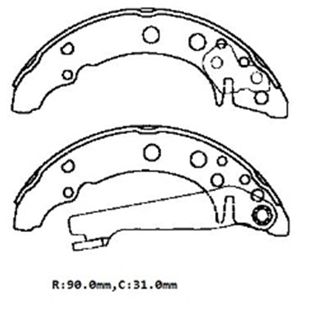 SEAT TOLEDO- 93/95; ARKA FREN PABUCU (90X31)(BRAMAX)