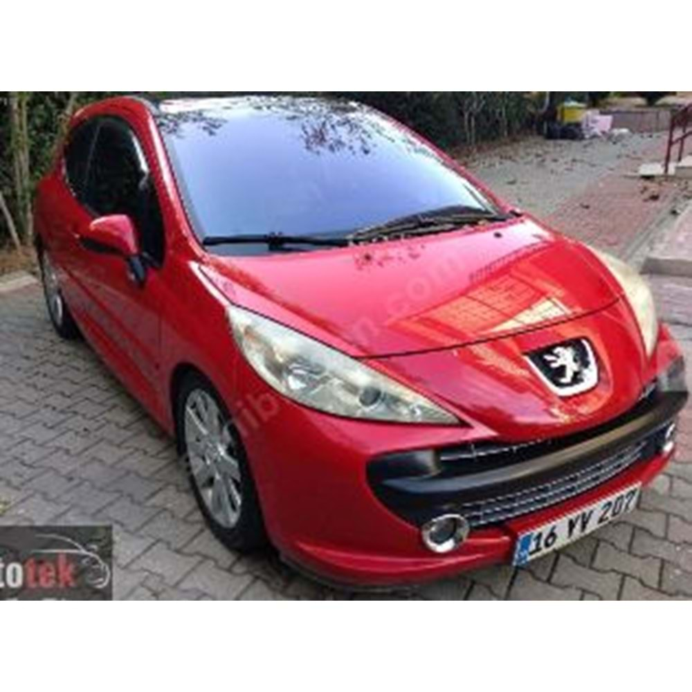 PEUGEOT 207- 06/09; ÖN TAMPON PANJURU ÜST SİYAH (IZGARA)3 KAPI SPORT TİPİ