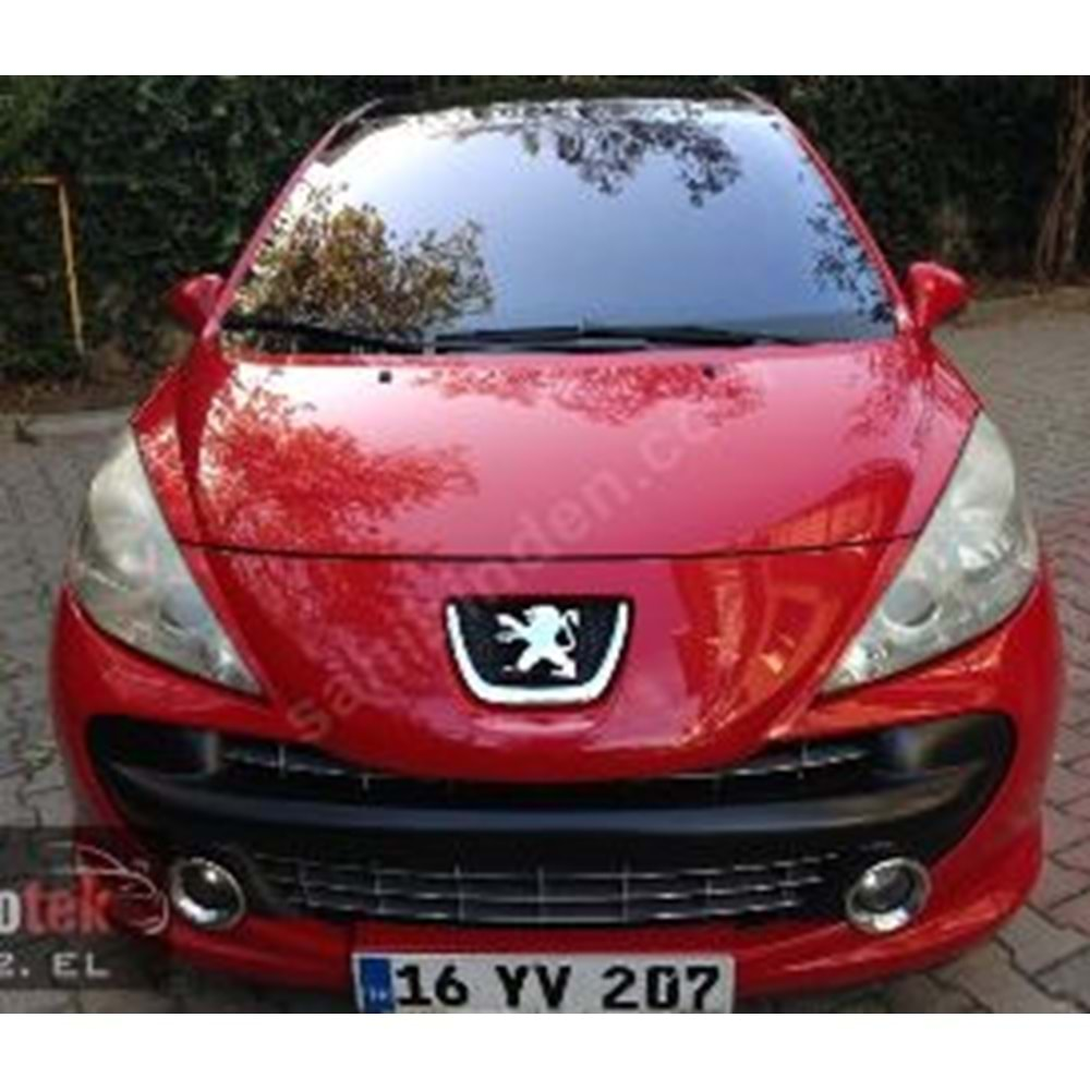 PEUGEOT 207- 06/09; ÖN TAMPON PANJURU ÜST NİKELAJLI (IZGARA) (3 KAPI SPORT) (TYG)