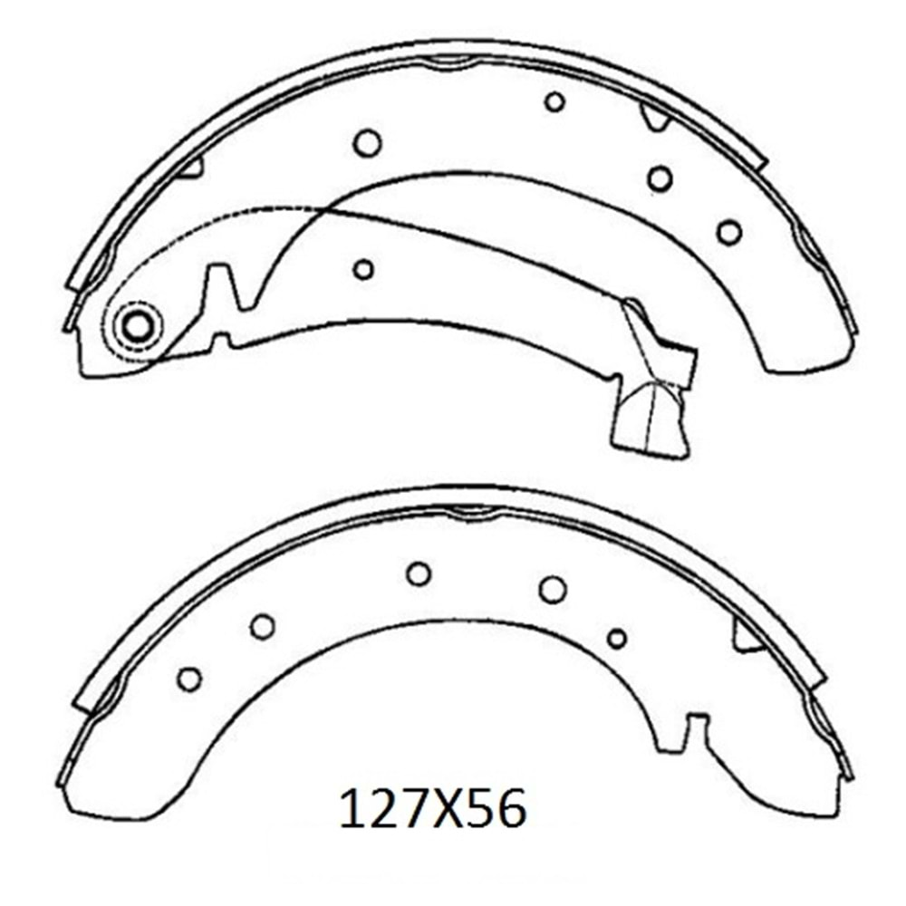 PEUGEOT BOXER- 94/02; ARKA FREN PABUCU 2,0/2,5/2,8 (127X56)(18 KİŞİLİK) (FMK)