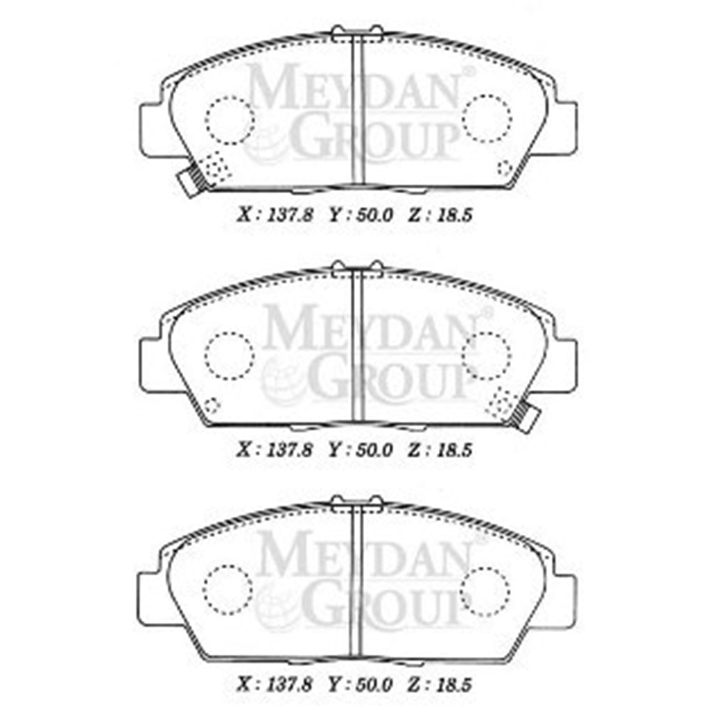 ROVER 600- SD- 93/97; ÖN FREN BALATASI (DİSK) (137,8X50X18,5) (DAIWA)