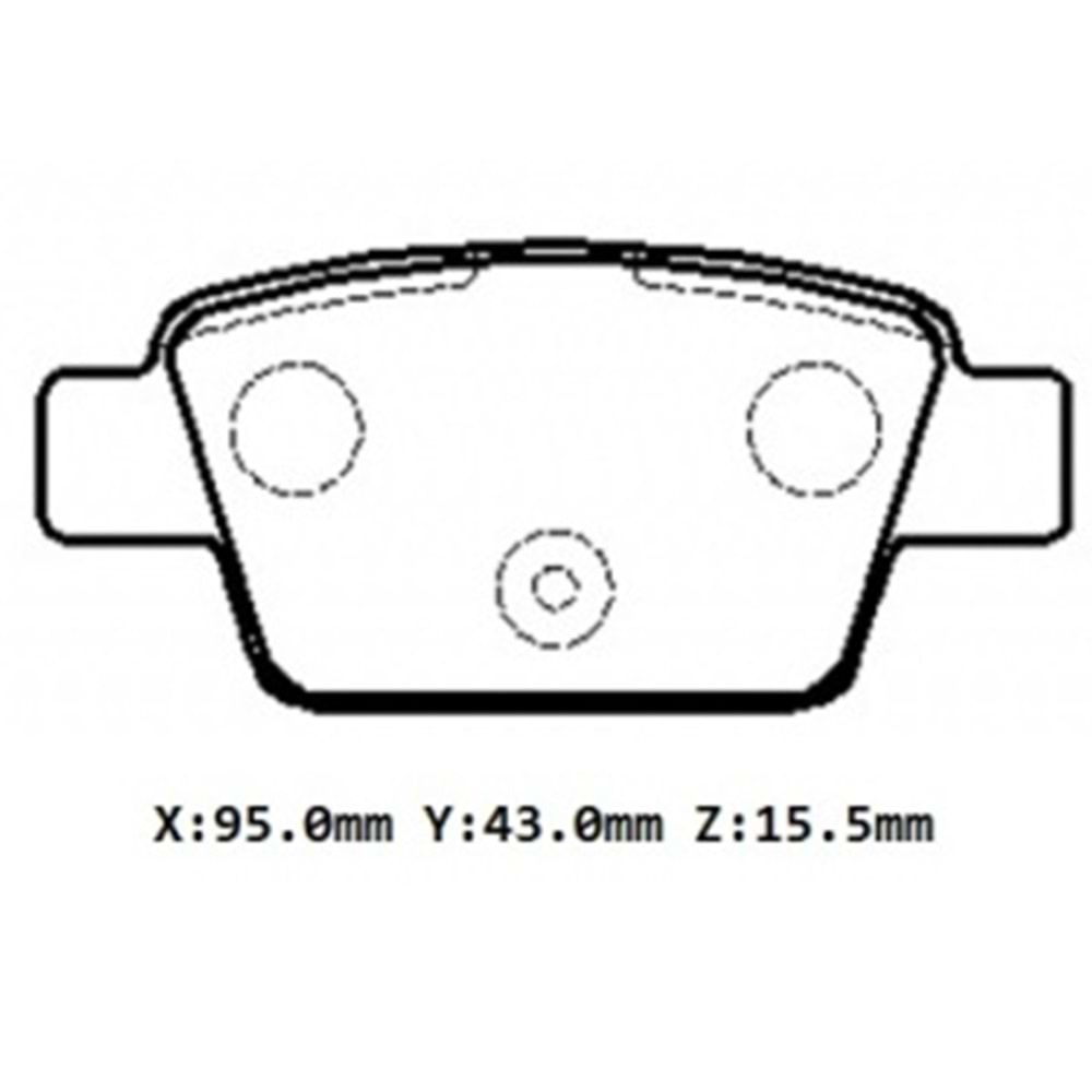 FIAT LINEA CLASSIC- 06/15; ARKA FREN BALATASI 1,4 (KABLOSUZ)(DİSK)(95X43X15.5)(BRAMAX)