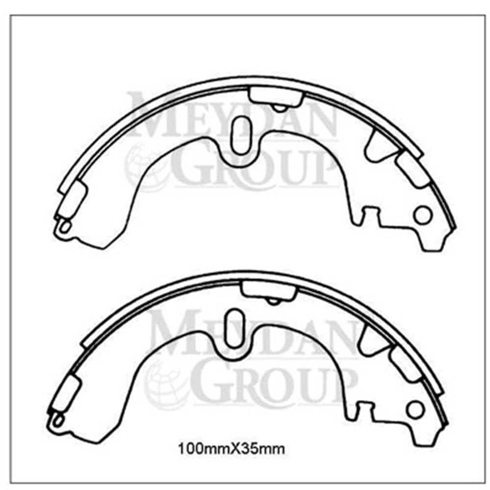 TOYOTA COROLLA- AE111- 99/00; ARKA FREN PABUCU (100X35) (DAIWA)