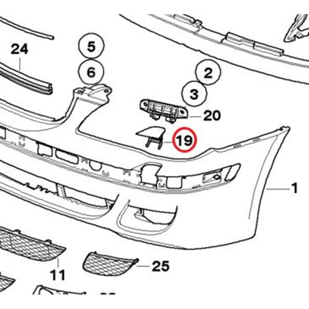 BMW 7 SERI- E66- 05/09; FAR YIKAMA FISKİYE KAPAĞI SOL