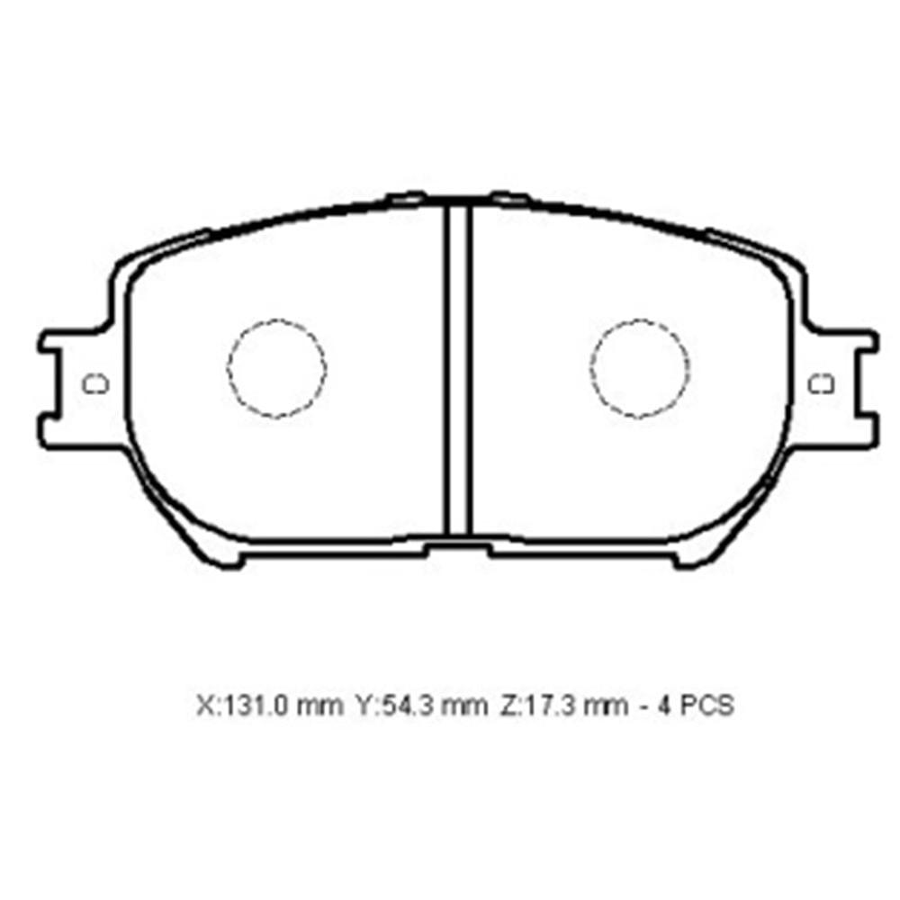 TOYOTA CAMRY- 01/04; ÖN FREN BALATASI (DİSK) (131X54,3X17,3) (DAIWA)