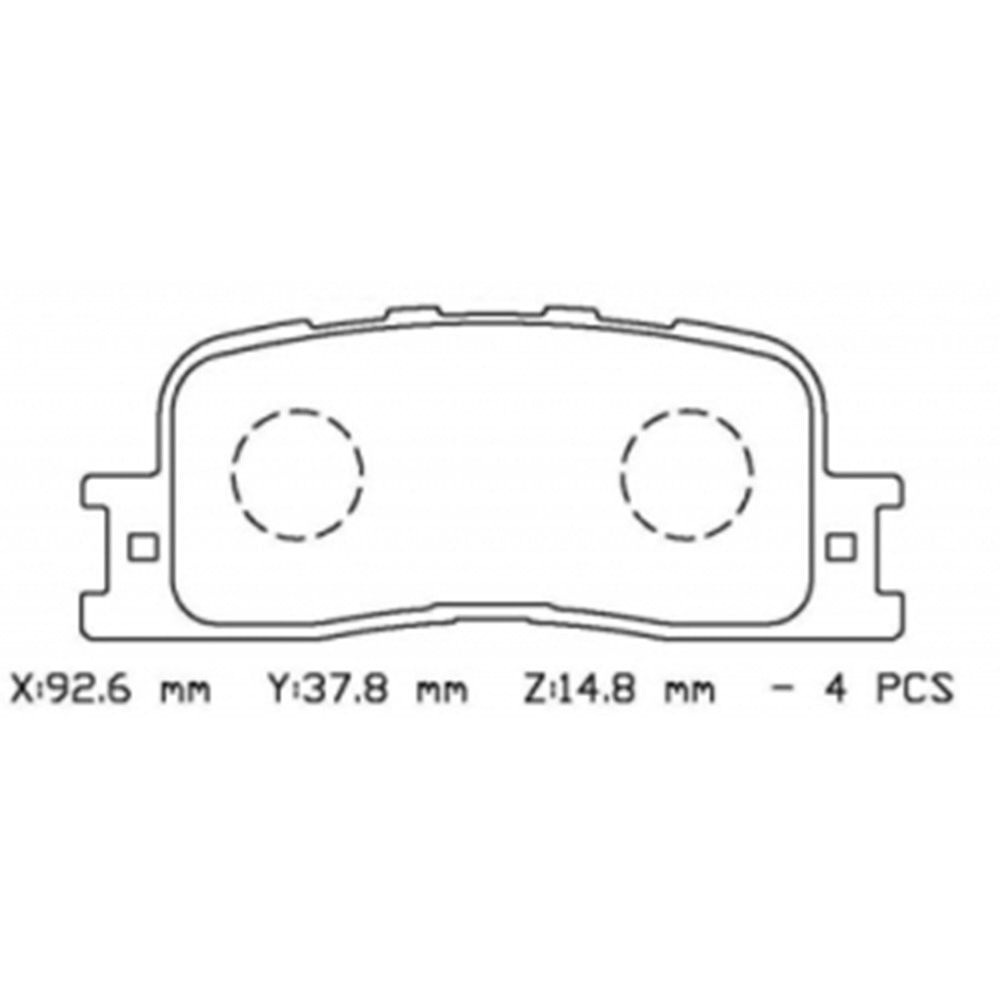 TOYOTA CAMRY- 01/04; ARKA FREN BALATASI (DİSK) (92,6X37,8X14,8) (DAIWA)