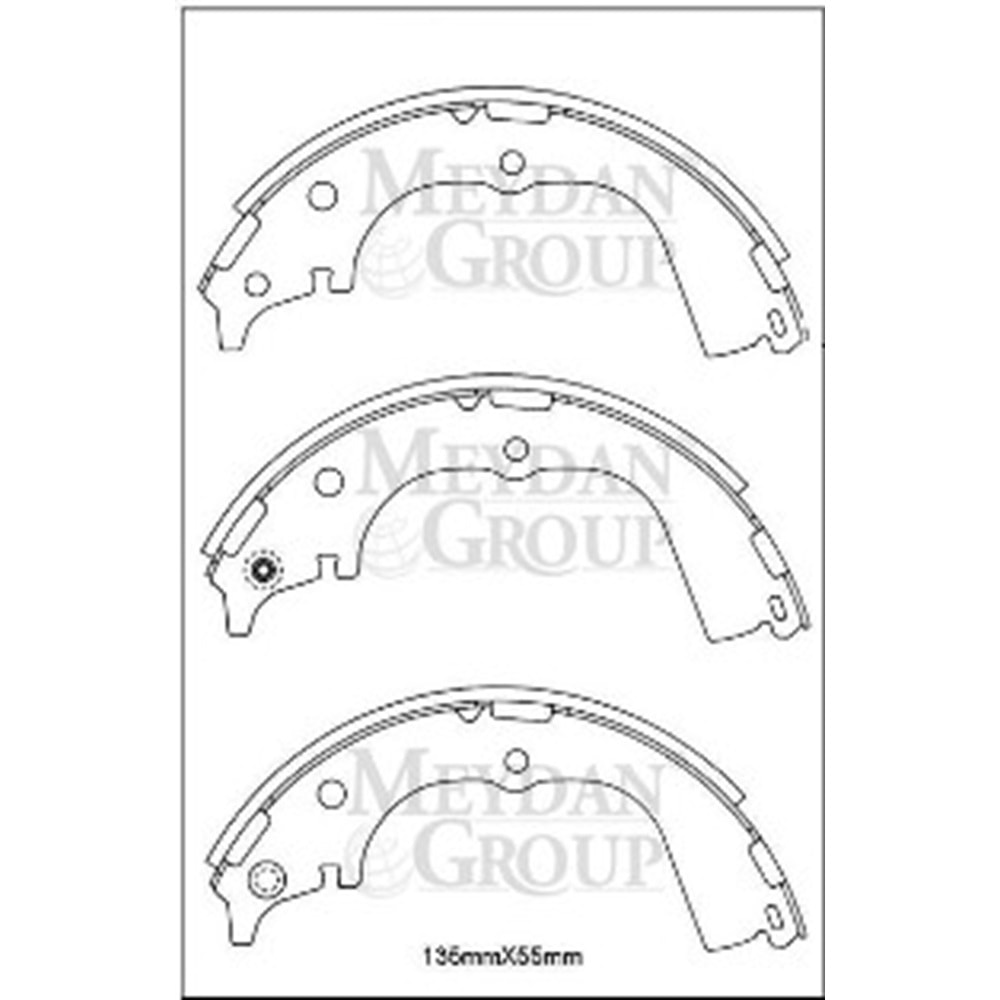 TOYOTA HIACE- MİNİBÜS- 89/97; ARKA FREN PABUCU (135X55) (DAIWA)