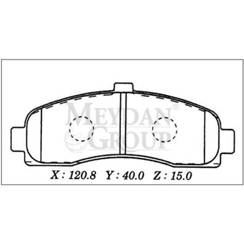 NISSAN MICRA- K11- 93/97; ÖN FREN BALATASI (DİSK) (120,8X40X15) (DAIWA)