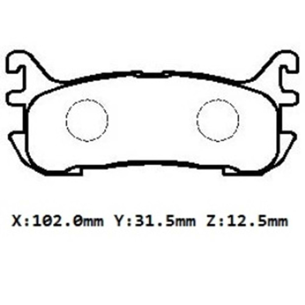 MAZDA 323- FAMILIA- 95/97; ARKA FREN BALATASI (DİSK)(102X31.5X12.5)(DAIWA)