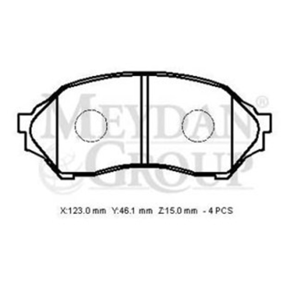 MAZDA 323- FAMILIA- 99/02; ÖN FREN BALATASI 1,4/1,6 (DİSK) (123X46,1X15) (DAIWA)