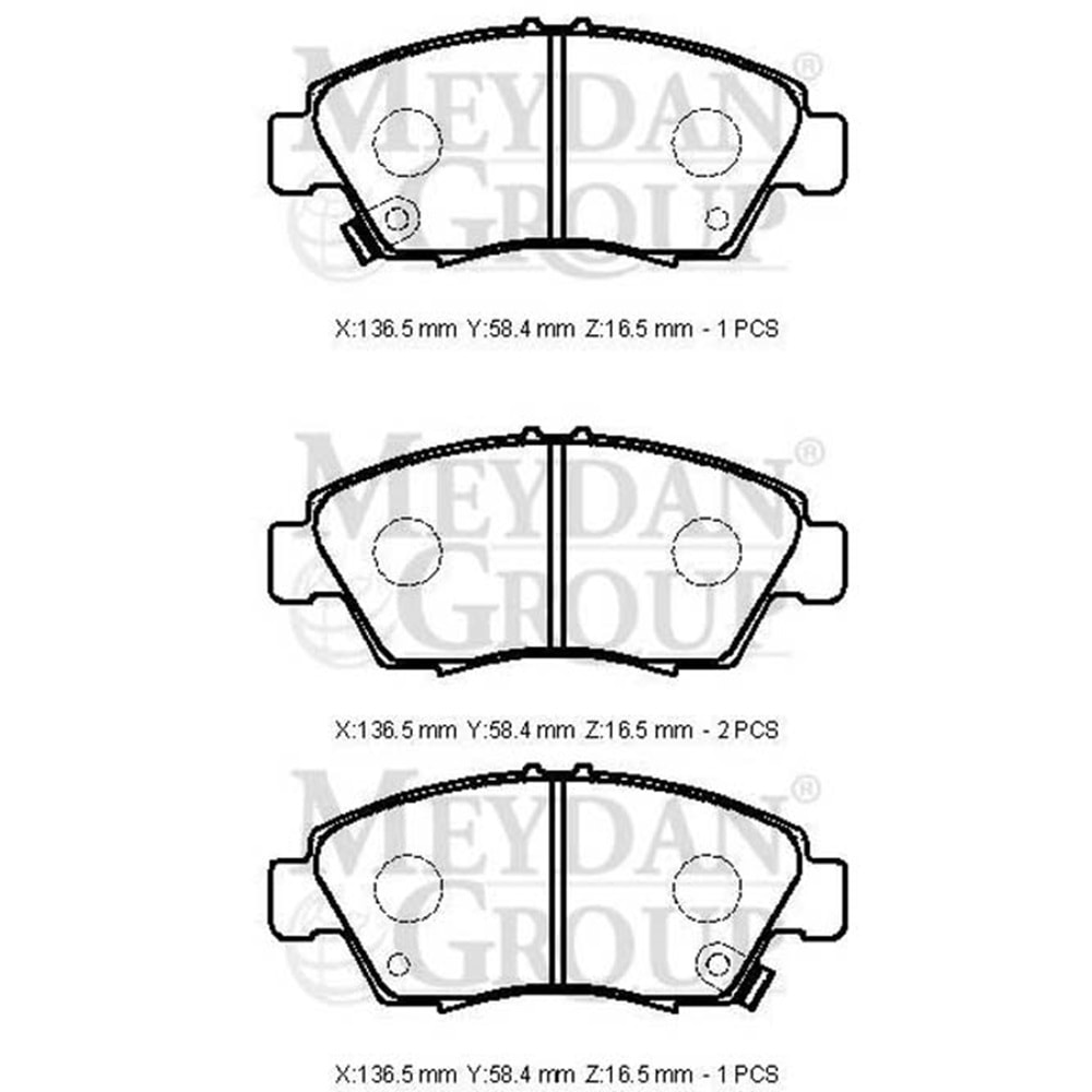 HONDA CIVIC- SD- 02/04; ÖN FREN BALATASI (DİSK) (136,5X51,5X16,5) (DAIWA)