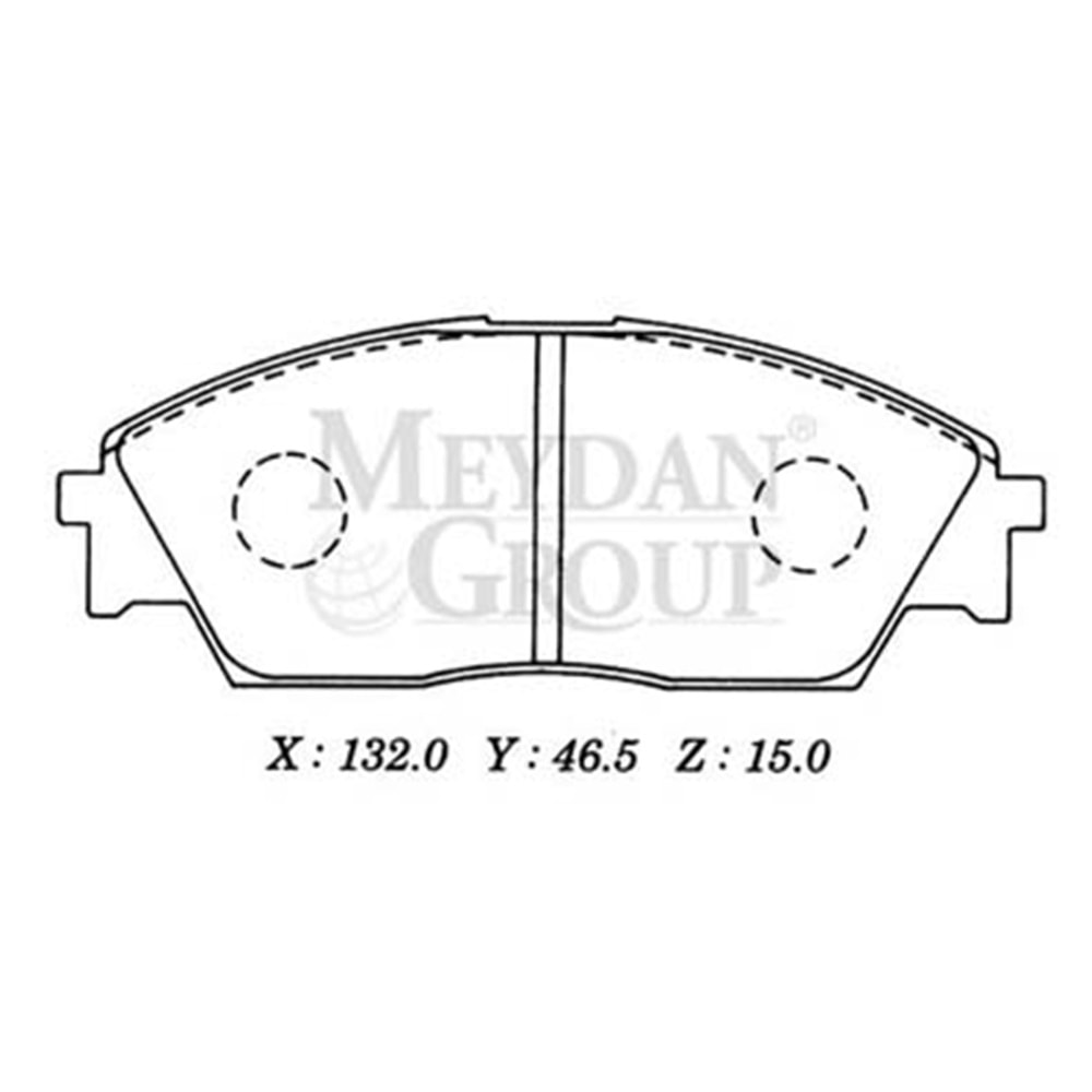 HONDA INTEGRA- 90/91; ÖN FREN BALATASI DÜZ TİP (DİSK) (132X46,5X15) (DAIWA)
