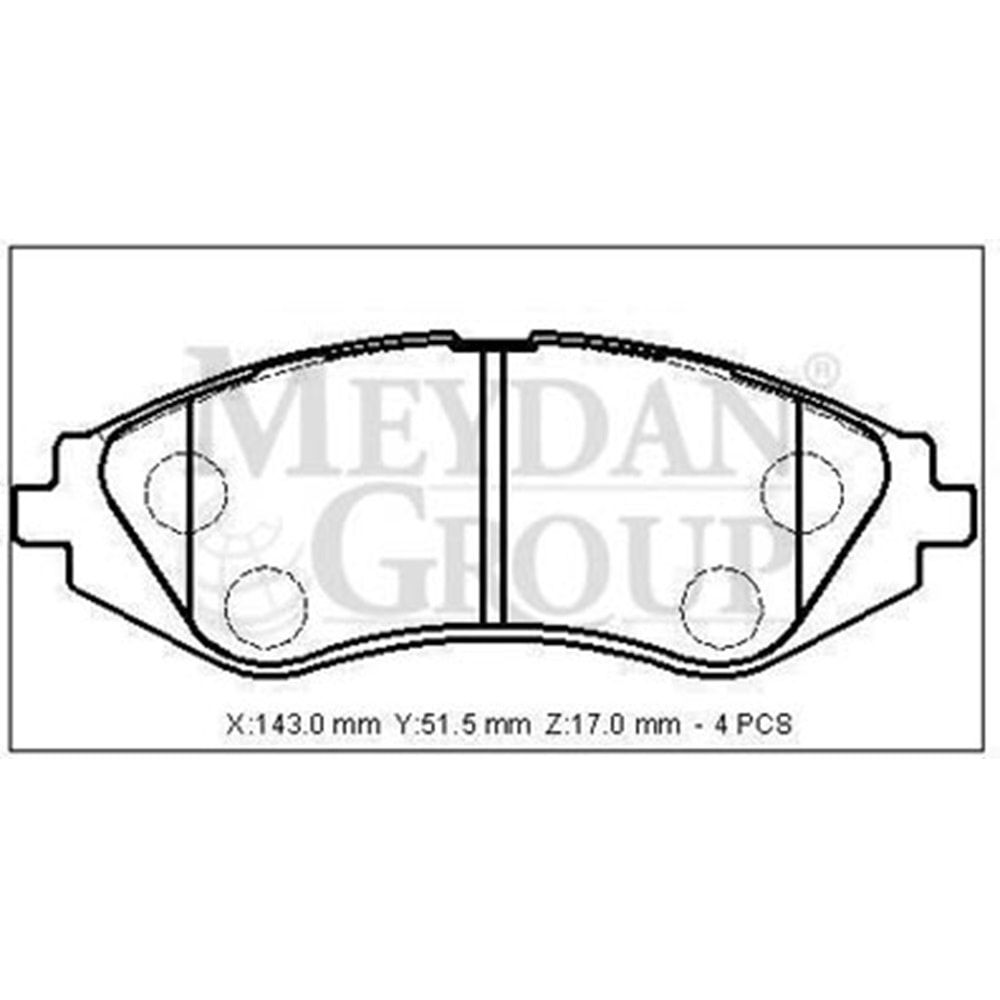 HONDA JAZZ- 09/13; ÖN FREN BALATASI (DİSK) (136,5X51,4X15,9 (DAIWA)