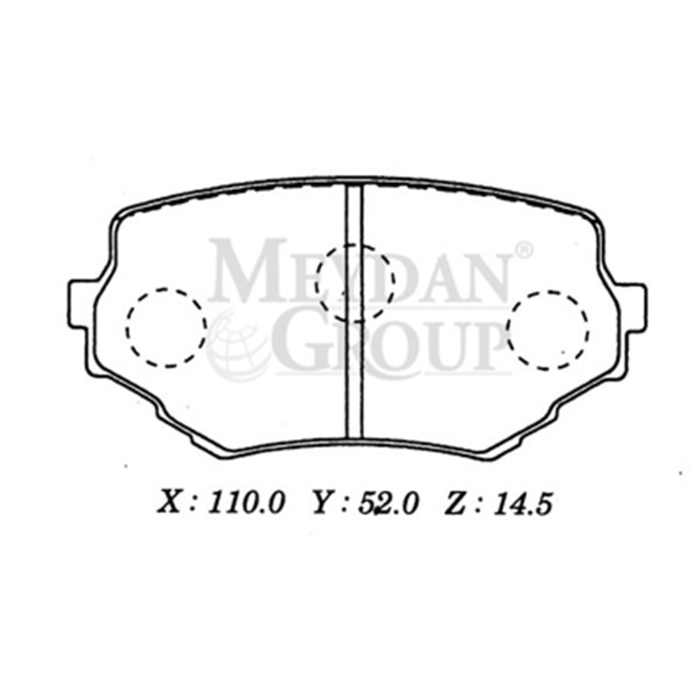 SUZUKI GRAND VITARA- 98/02; ÖN FREN BALATASI GRAND 4KAPI (DİSK) (110X52X14,5) (DAIWA)