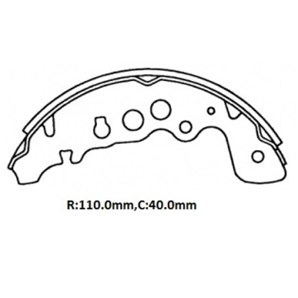 SUZUKI GRAND VITARA- 98/02; ARKA FREN PABUCU (V6 MOTOR)(110X40) (DAIWA)