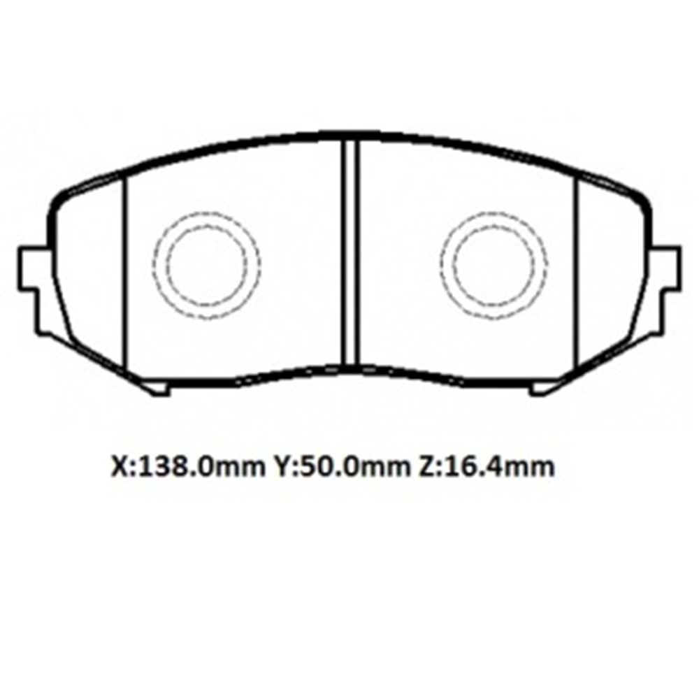 SUZUKI GRAND VITARA- 06/12; ÖN FREN BALATASI (DİSK)(138X50X,16,4)(DAIWA)