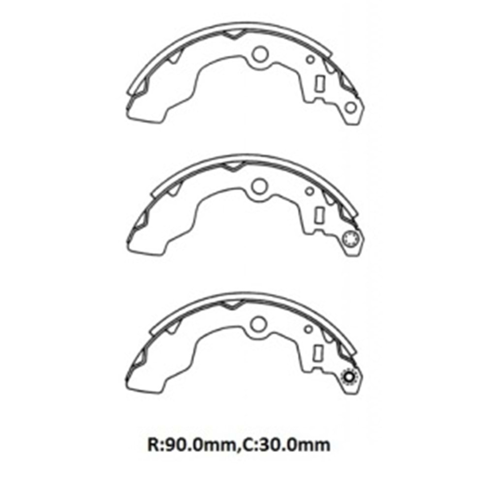 SUZUKI ALTO- 88/94; ARKA FREN PABUCU (90X30)(DAIWA)