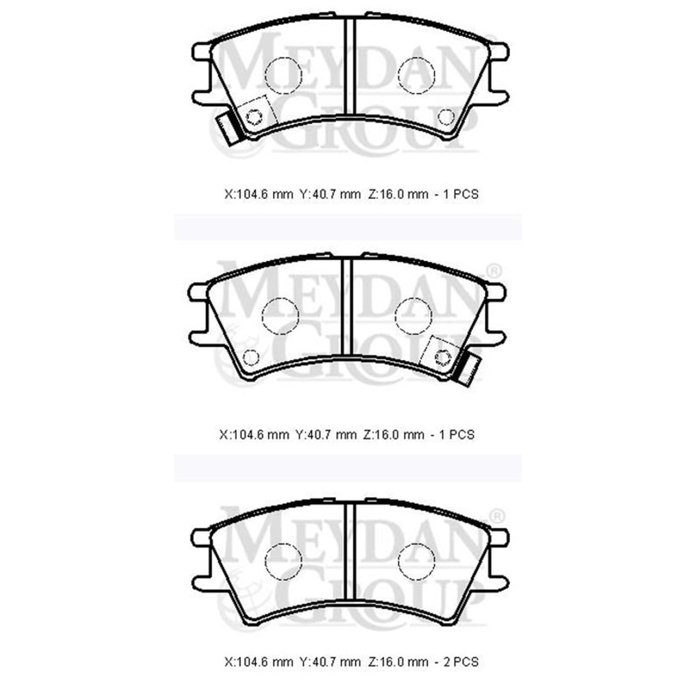 HYUNDAI ATOS- 98/03; ÖN FREN BALATASI (DİSK) (104,6X40,7X16) (DAIWA)