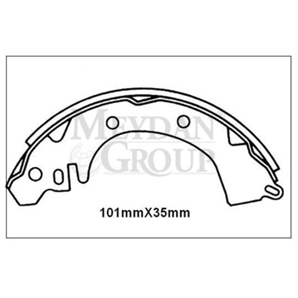 HYUNDAI EXCEL- 90/91; ARKA FREN PABUCU (101X35) (DAIWA)