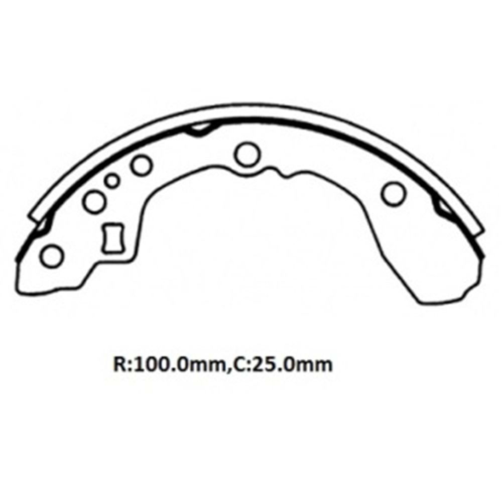 KIA CAPITAL- 88/94; ARKA FREN PABUCU (100X25) (DAIWA)