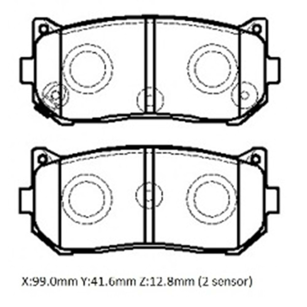 KIA SHUMA- II- 00/03; ARKA FREN BALATASI (DİSK) (99X41,6X12,8) (DAIWA)