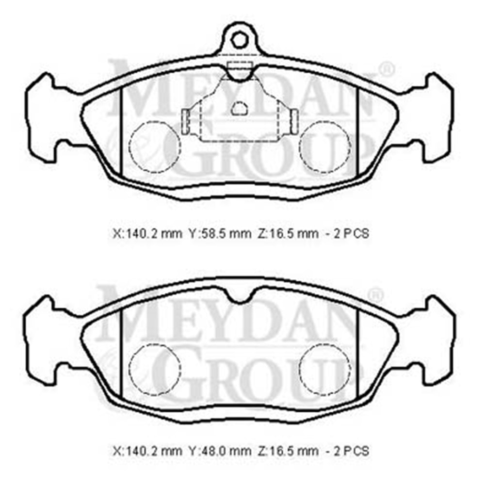 OPEL ASTRA- F- SD/HB- 92/94; ÖN FREN BALATASI (KABLOSUZ)DİSK(140,2X58,5X16,5/14;0,2X48X16,5)(BRAMAX)