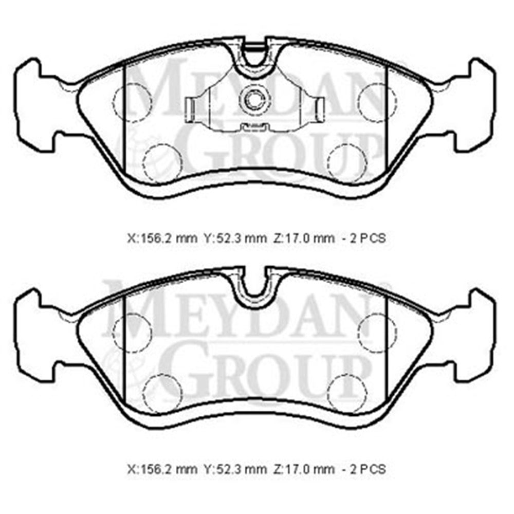 OPEL ASTRA- F- SD/HB- 95/98; ÖN FREN BALATASI (KABLOSUZ)(DİSK) (156,2X52,3X17) (BRAMAX)