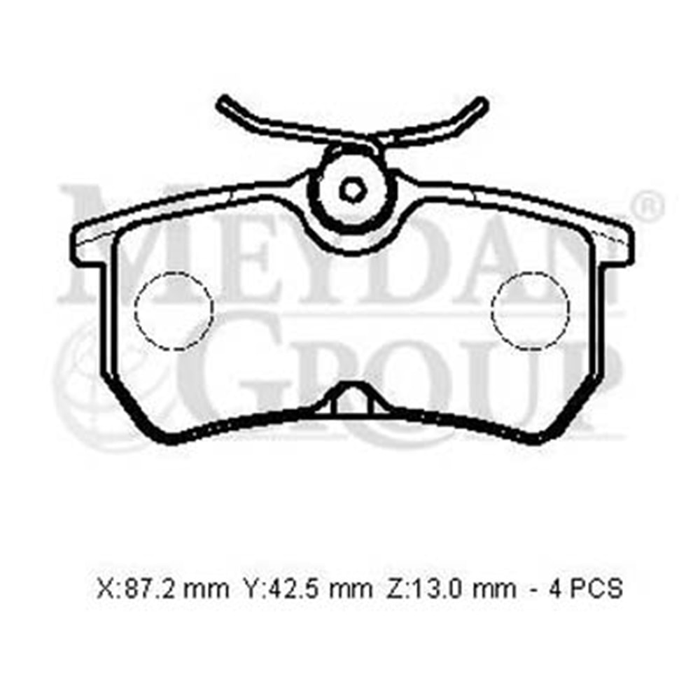 FORD FIESTA- 13/17; ARKA FREN BALATASI 1,0/1,4/1,5/1,6 (DİSK) (87,2X42,5X13) (BRAMAX)