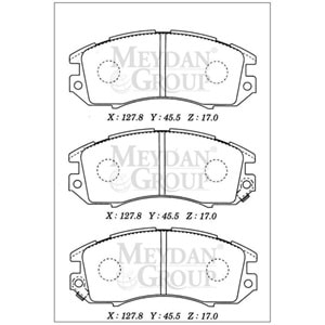 SUBARU IMPREZA- 93/96; ÖN FREN BALATASI (DİSK) (127,8X45,5X17) (DAIWA)