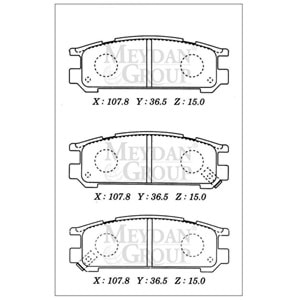 SUBARU IMPREZA- 93/96; ARKA FREN BALATASI (DİSK) (107,8X36,5X15) (DAIWA)