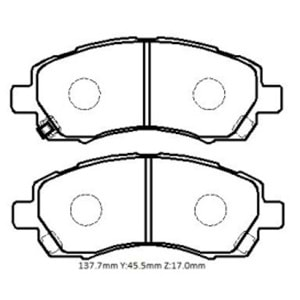 SUBARU IMPREZA- 99/03; ÖN FREN BALATASI (DİSK) (137,7X45,5X17) (DAIWA)