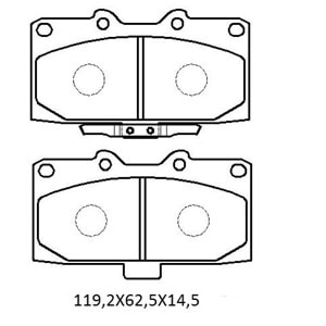 SUBARU IMPREZA- 06/07; ÖN FREN BALATASI 2,0 WRX (DİSK) (119,2X62,5X14,5) (DAIWA)