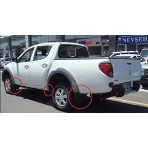 MITSUBISHI L200- PICK UP- 10/15; ARKA ÇAMURLUK AĞZI PLASTİĞİ SAĞ (DODİK) 4X2