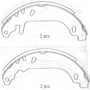 RENAULT TWINGO- 93/98; ARKA FREN PABUCU (90X40)(BRAMAX)