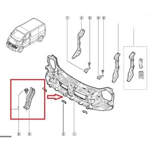 RENAULT TRAFIC- 2- 04/14; ÖN PANEL ORTA PARÇA (DESTEK SACI) (EAGLE BODY)