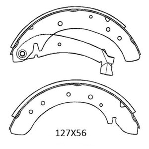 PEUGEOT BOXER- 90/94; ARKA FREN PABUCU 2,0/2,5/2,8 (127X56)(18 KİŞİLİK) (FMK)