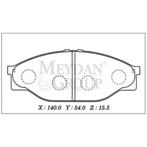 TOYOTA HIACE- MİNİBÜS- 89/97; ÖN FREN BALATASI (DİSK) (140X54X15,5) (DAIWA)