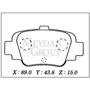 NISSAN MICRA- K11- 98/02; ARKA FREN BALATASI (DİSK) (89X43,8X15) (DAIWA)