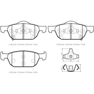 HONDA ACCORD- 08/15; ÖN FREN BALATASI (DİSK) (155.2X62.5X16.5) (DAIWA)