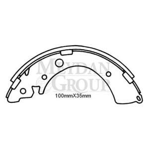 HONDA CRX- 90/94; ARKA FREN PABUCU (100X35) (DAIWA)