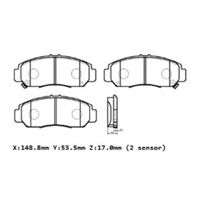 HONDA CIVIC- SD- 06/11; ÖN FREN BALATASI (DİSK) (148,8X53,5X17) (DAIWA)