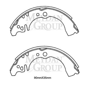 DAIHATSU HIJET- MİNİBÜS- 90/97; ARKA FREN PABUCU (90X35) (DAIWA)