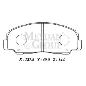 DAIHATSU FEROZA- 92/94; ÖN FREN BALATASI (DİSK) (127,8X49X14) (DAIWA)