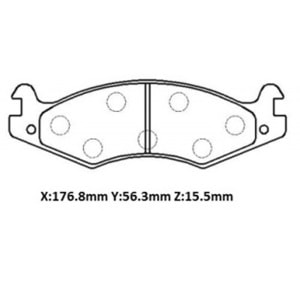 JEEP WRANGLER- 87/89; ÖN FREN BALATASI (DİSK)(176.8x56.3x15.5) (BRAMAX)