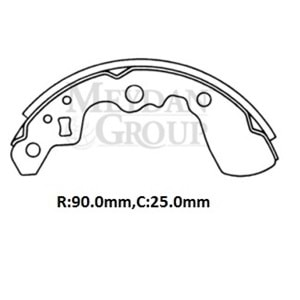 SUZUKI SWIFT- SD/HB- 97/04; ARKA FREN PABUCU (90X25) (DAIWA)