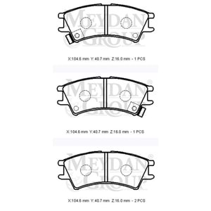 HYUNDAI ATOS- 98/03; ÖN FREN BALATASI (DİSK) (104,6X40,7X16) (DAIWA)