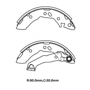 HYUNDAI ATOS- 98/03; ARKA FREN PABUCU (90X30) (DAIWA)